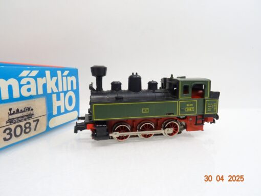 Märklin H0 3087 Dampflok grün schwarz Klvm in OVP JL384