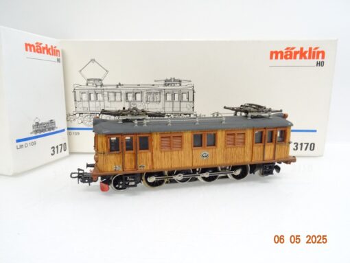 Märklin H0 3170 Schweden E-Lok Litt D 109 Holzaufbau der SJ in OVP JL429