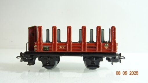 Märklin H0 372 Rungenwagen mit Bremserhaus Blech PR7485 o.