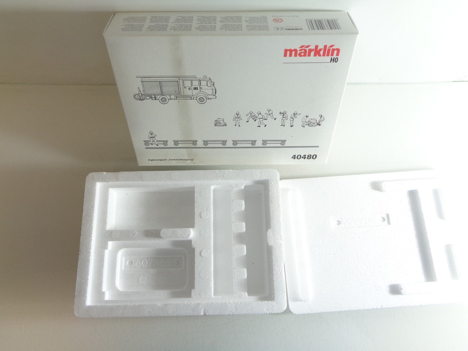 Märklin H0 40480 Ergänzungsset Tunnelrettungszug Leerverpackung s. Foto PK1967 – Bild 3