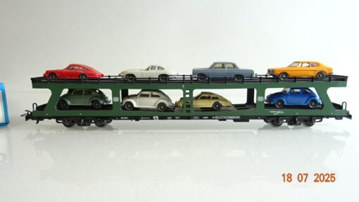 Märklin H0 4074 Transportwagen Autoreisezug mit Autos der DB in OVP PR9089 – Bild 3