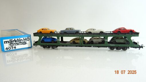 Märklin H0 4074 Transportwagen Autoreisezug mit Autos der DB in OVP PR9089