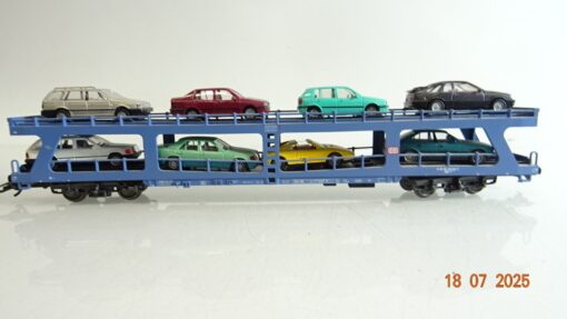 Märklin H0 4233 Transportwagen Autoreisezug mit Autos der DB in OVP PR9093 – Bild 3