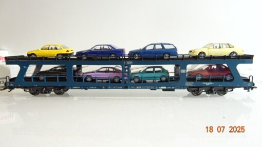 Märklin H0 4234 Transportwagen Autoreisezug mit Autos der DB in OVP PR9094 – Bild 3