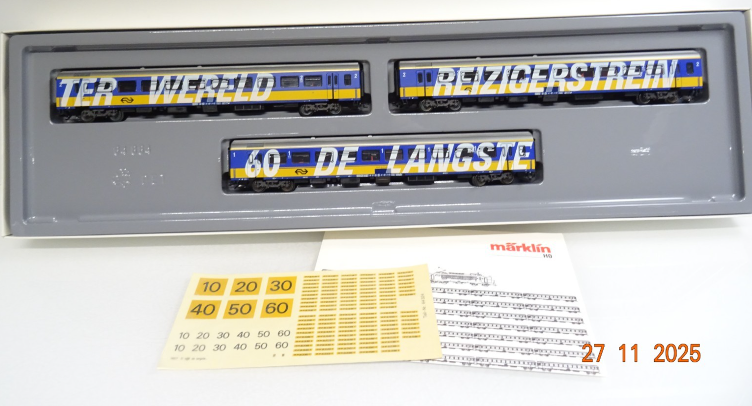 Märklin H0 4391 Niederlande Wagen-Set 3tlg. IC-Wagen der NS in OVP JL4738