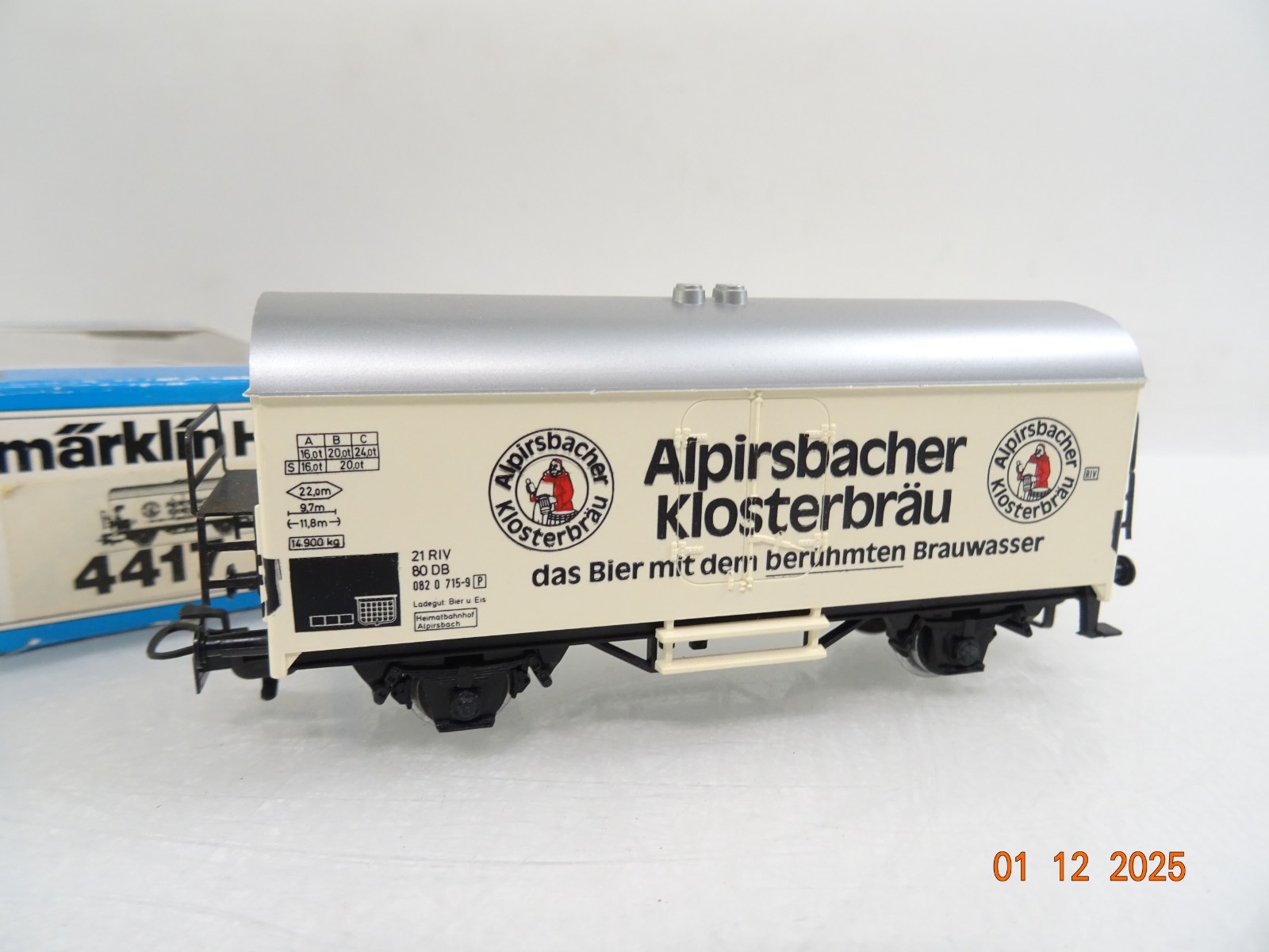 Märklin H0 4417 Bierwagen Alpirsbacher Klosterbräu der DB in OVP RR5103 – Bild 3