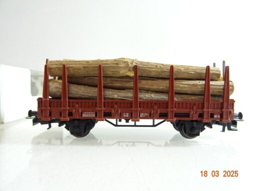 Märklin H0 4459 Rungenwagen mit Ladung der DB in OVP PR6653 – Bild 3