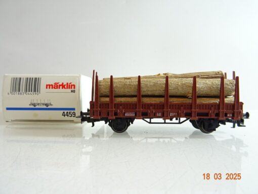 Märklin H0 4459 Rungenwagen mit Ladung der DB in OVP PR6653