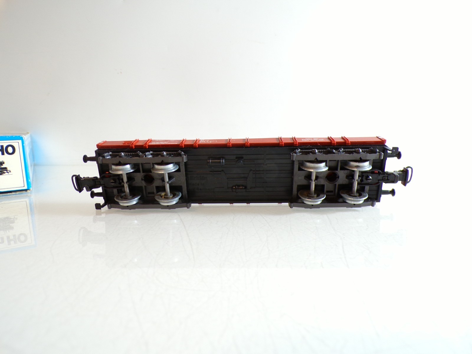 Märklin H0 4474 Niederbordwagen mit 2 Baumaschinen der DB in OVP BH1429 – Bild 4