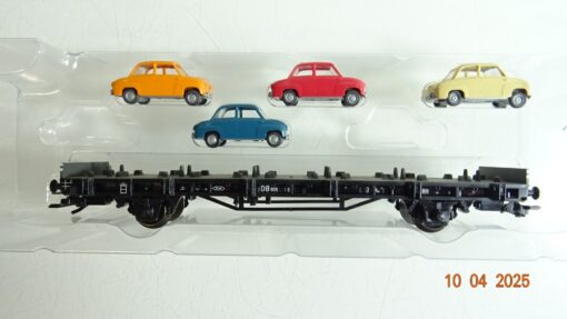 Märklin H0 45098-01 Autotransportwagen mit 4 PKW´s der DB in OVP PR7087 – Bild 3