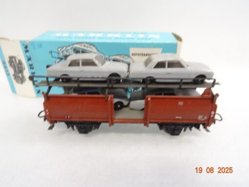 Märklin H0 4613 Autotransportwagen mit 4 PKW beladen in OVP RR3094 – Bild 3