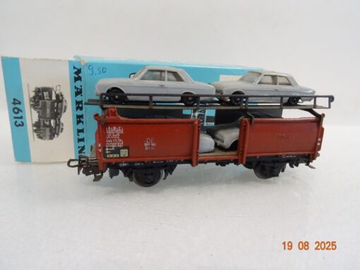 Märklin H0 4613 Autotransportwagen mit 4 PKW beladen in OVP RR3094
