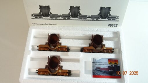 Märklin H0 46143 Roheisenwagen-Set Epoche IV in OVP PR9004