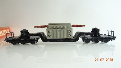 Märklin H0 4617 Tiefladewagen mit Transformatorder DB in OVP PR9149 – Bild 3