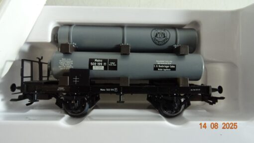 Märklin H0 46601 Gasflaschentransportwagen Boehringer der DR in OVP PR9527 – Bild 3