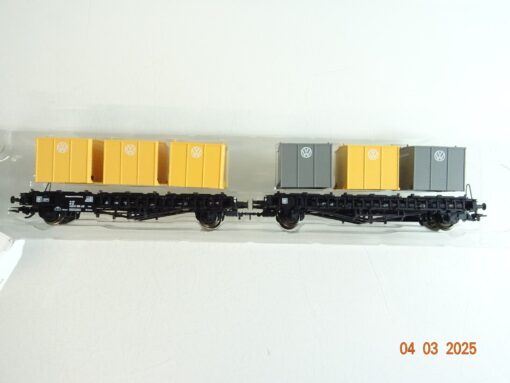 Märklin H0 46661 Behälter-Transportwagen VW 2 Stk. der DB in OVP PR6303 – Bild 3