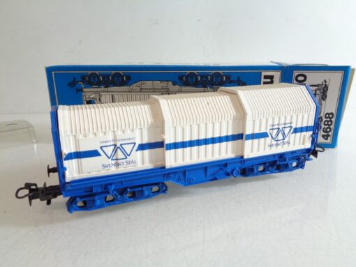 Märklin H0 4688 Teleskophaubenwagen Svenskt Stal in OVP RR4099