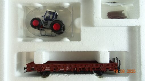 Märklin H0 46944 Flachwagen mit Traktor der DB in OVP PR9621 – Bild 3