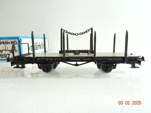 Märklin H0 4697 Drehschemelwagen mit Bremserhaus in OVP PR5704 – Bild 3
