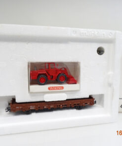 Märklin H0 46972 Flachwagen der DB mit Radlader in OVP LE5267
