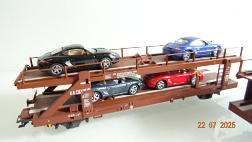 Märklin H0 47125 Doppel Autotransportwagen mit 8 PKW RR2621 o. – Bild 5