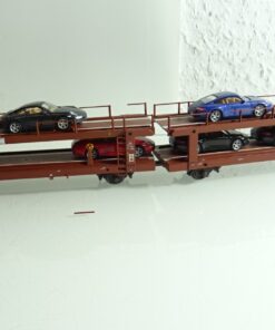 Märklin H0 47125 Doppel Autotransportwagen mit 8 PKW RR2622 o.