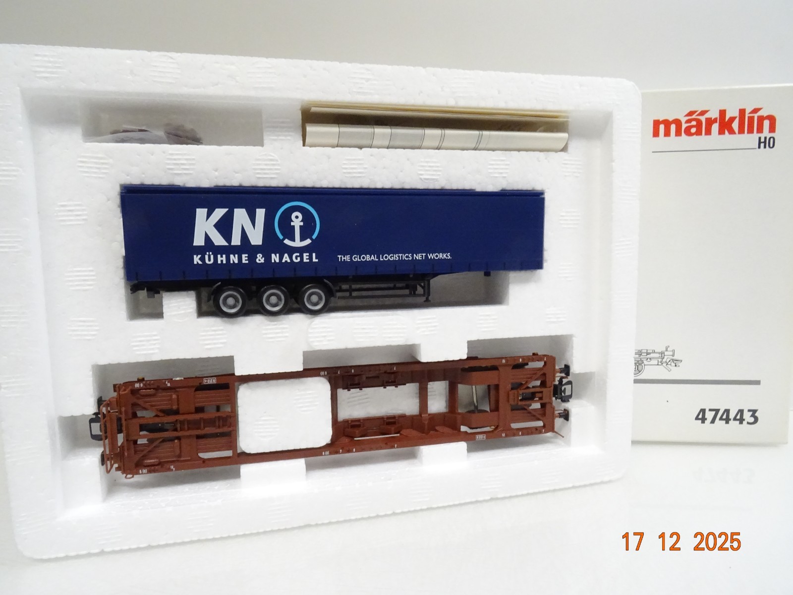 Märklin H0 47443 Taschenwagen mit Sattelanhänger der DB in OVP JL5130