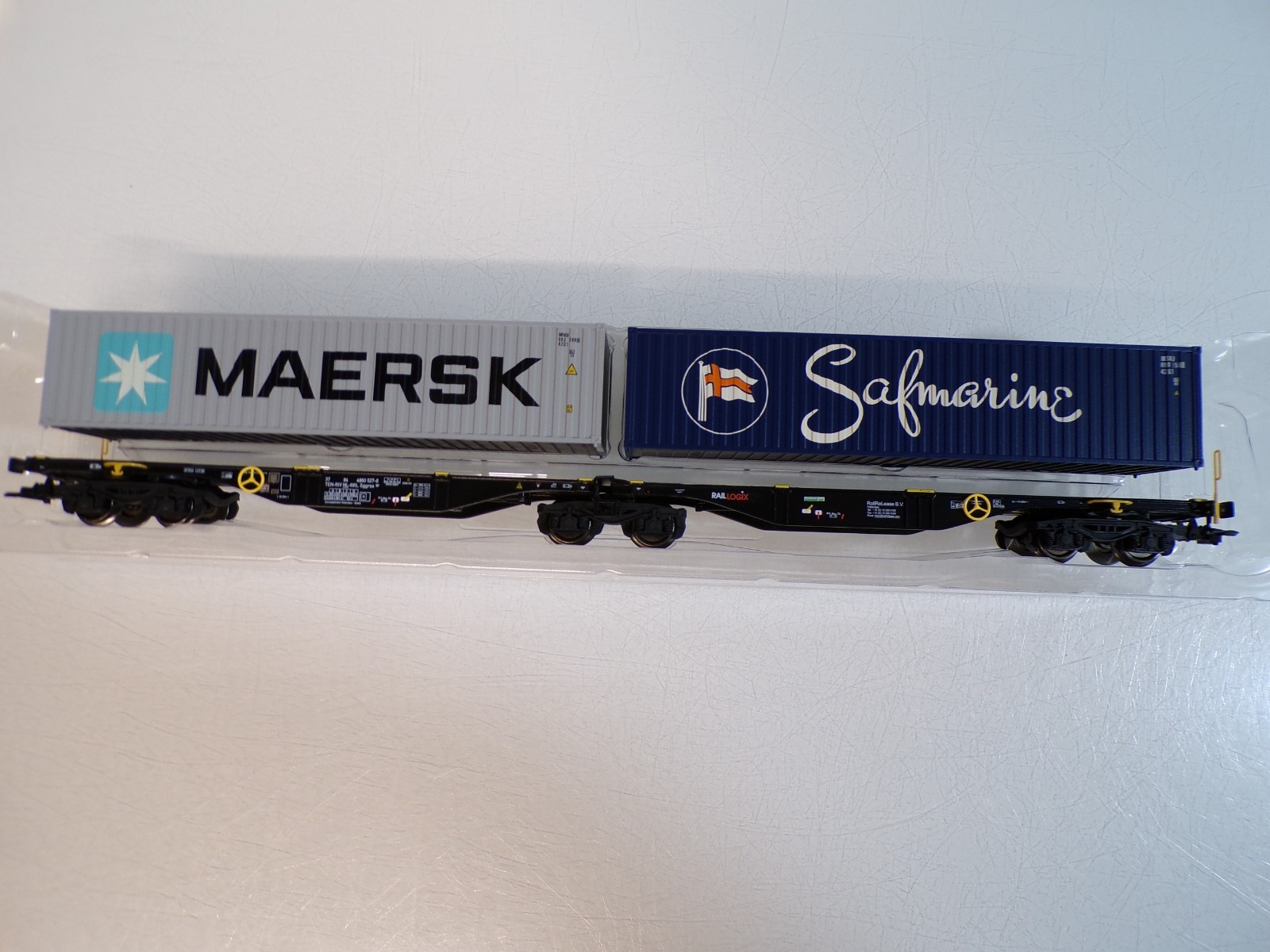 Märklin H0 47806 Doppel-Containertragwagen RAILLOGIX in OVP BH1854 – Bild 3