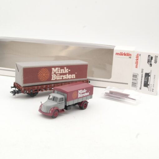 Märklin H0 48112 Museumswagen 2012 Mink Bürsten mit LKW in OVP RR3582