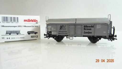 Märklin H0 48113 Schiebdachwagen Albrecht Braun ohne LKW der DB in OVP PR7323