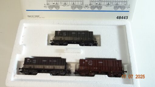 Märklin H0 48443 Wagen-Set USINOR 3 Erz-Transporter der SGW/SNCF in OVP PR9044