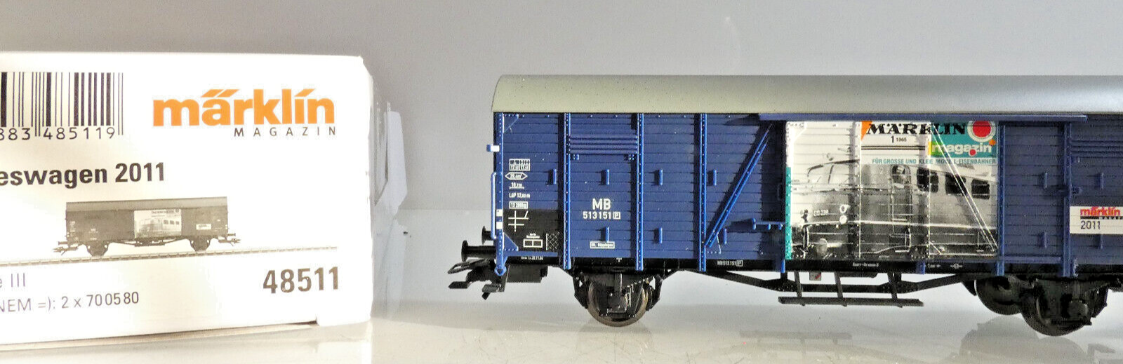 Märklin H0 48511 Jahreswagen 2011 Güterwagen Märklin Magazin in OVP C605