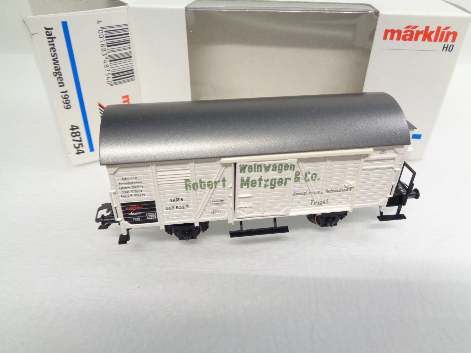 Märklin H0 48754 Insider Jahreswagen 1999 Weinwagen Metzger in OVP RR4826 – Bild 3