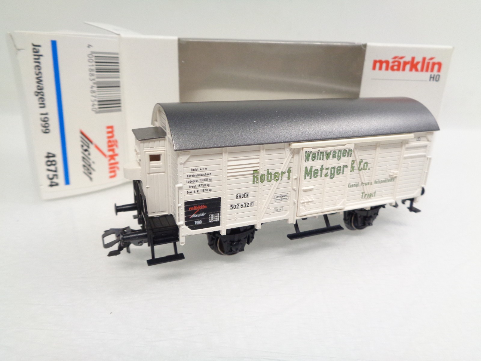 Märklin H0 48754 Insider Jahreswagen 1999 Weinwagen Metzger in OVP RR4826