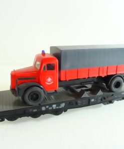 Märklin H0 48756 Schwerlast-Flachwagen mit Berufsfeuerwehr RR2313 o.