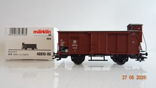 Märklin H0 48810-06 gedeckter Güterwagen mit Bremserhaus der DR in OVP PR8071