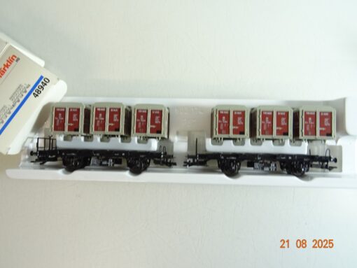 Märklin H0 48940 Wagen-Set Behältertragwagen 2 tlg. der DB in OVP PR9702