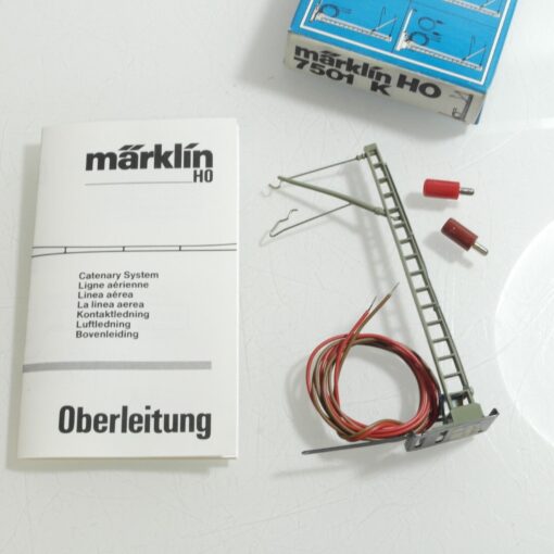 Märklin H0 7501 K Oberleitungs-Anschlussmast mit Kondensator in OVP RG8939