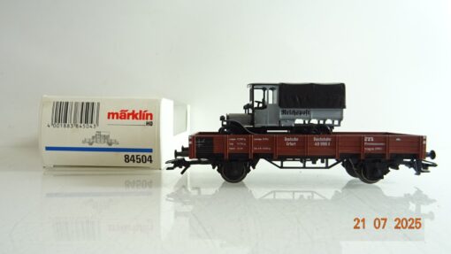 Märklin H0 84504 Niederbordwagen mit Reichspost LKW der DR in OVP PR9136 – Bild 3