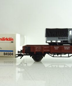 Märklin H0 84504 Niederbordwagen mit Reichspost LKW der DR in OVP PR9136