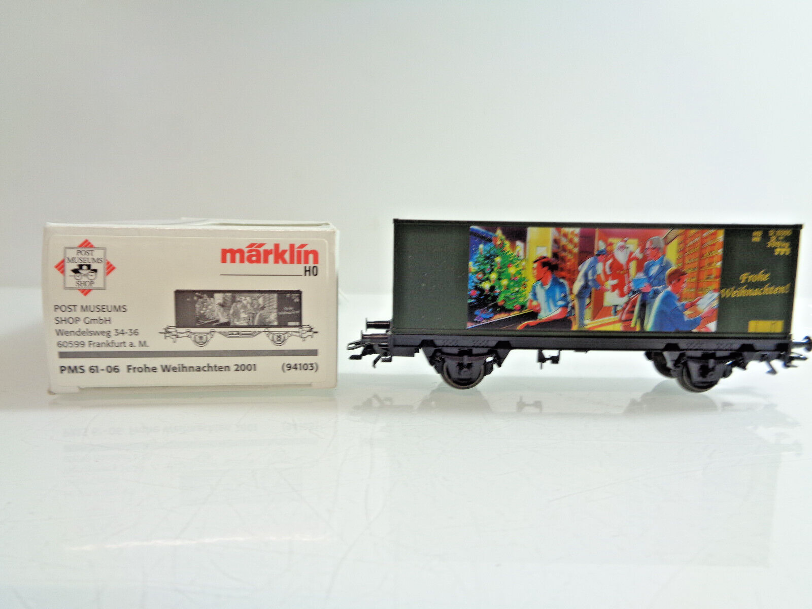 Märklin H0 94103 Containerwagen Frohe Weihnachten 2001 in OVP C615
