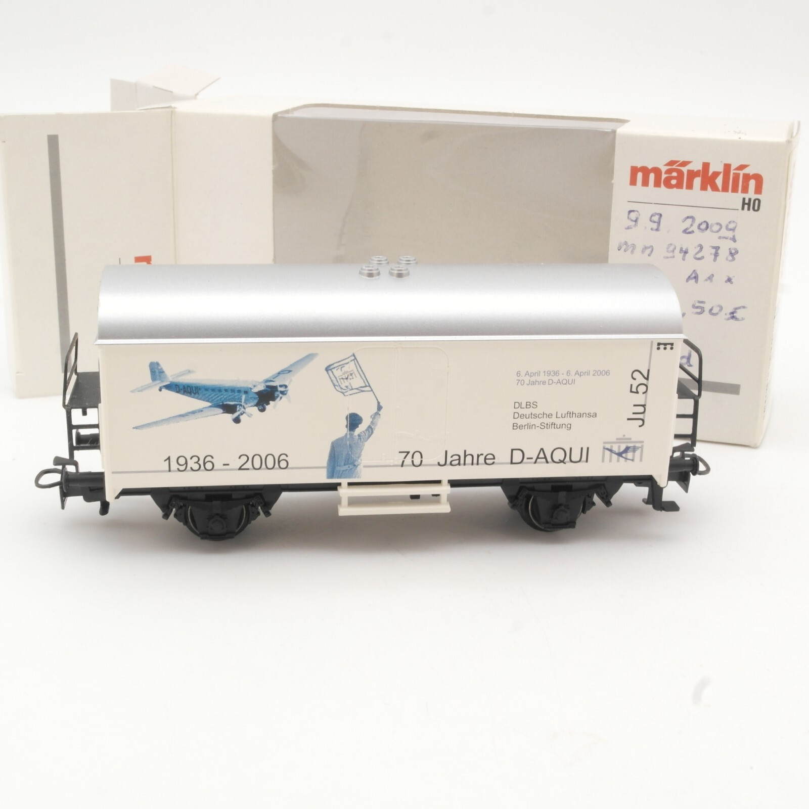 Märklin H0 94278 Güterwagen 70 Jahre D-AQUI JU 52 in OVP QR7839 – Bild 3