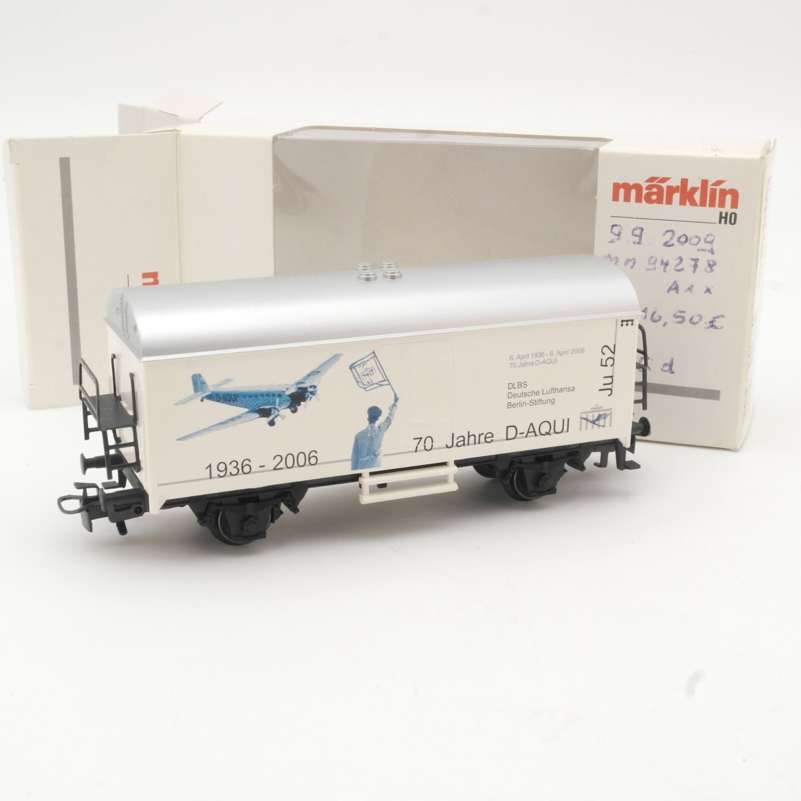 Märklin H0 94278 Güterwagen 70 Jahre D-AQUI JU 52 in OVP QR7839