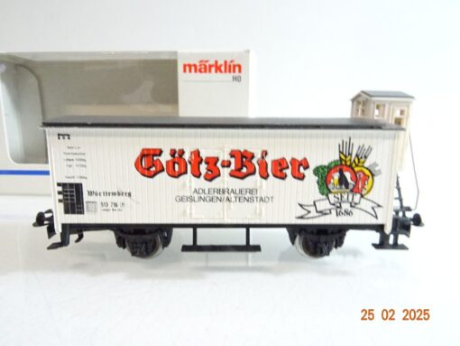 Märklin H0 Bierwagen Götz-Bier Württemberg in EVP PR6273 – Bild 3