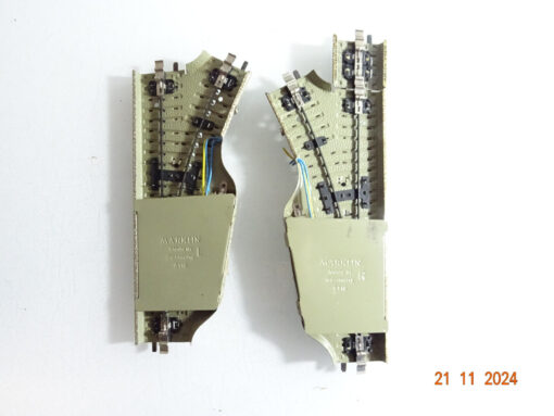 Märklin H0 M-Gleise 5118 5119 Elektro. Weichenpaar siehe Foto CK4267 o. – Bild 3