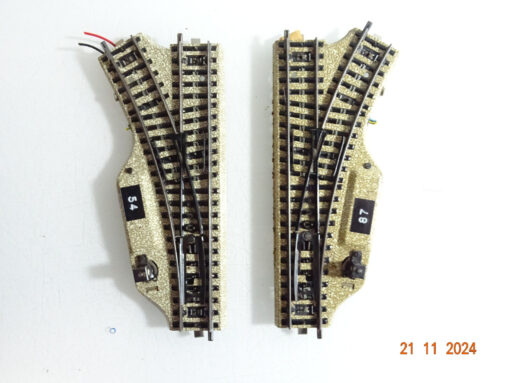 Märklin H0 M-Gleise 5118 5119 Elektro. Weichenpaar siehe Foto CK4739 o.