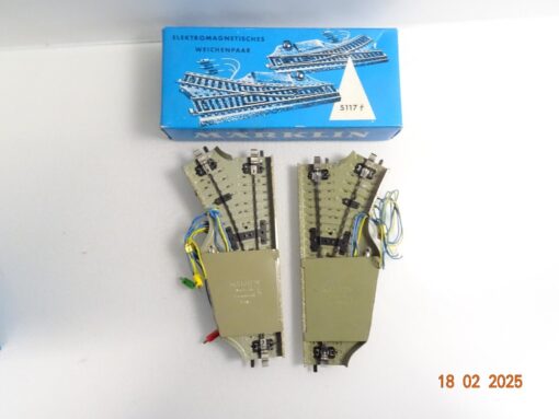Märklin H0 M-Gleise 5118 5119 Elektro. Weichenpaar siehe Foto in OVP CK6105 – Bild 3
