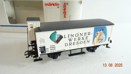 Märklin H0 SoMo gedeckter Güterwagen Linger Werke Dresden der DR in OVP RR2820