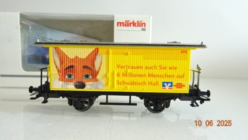 Märklin H0 gedeckter Werbewagen Schwäbisch Hall in OVP PR8314 – Bild 3