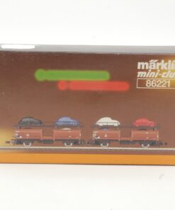 Märklin Mini-Club Z 86221 Set Autotransportwagen mit VW Käfer in OVP RR5230